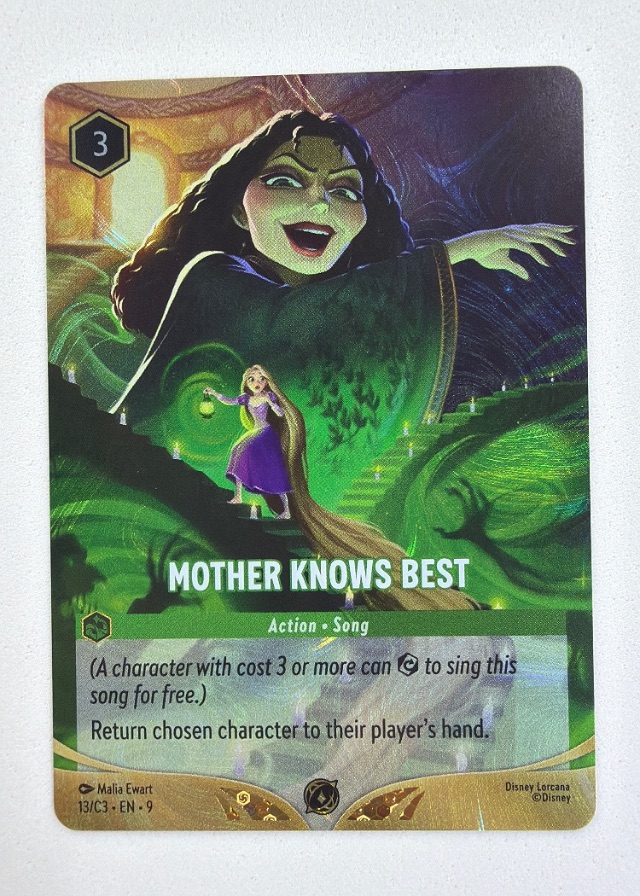 Mother Knows Best, ungraded card